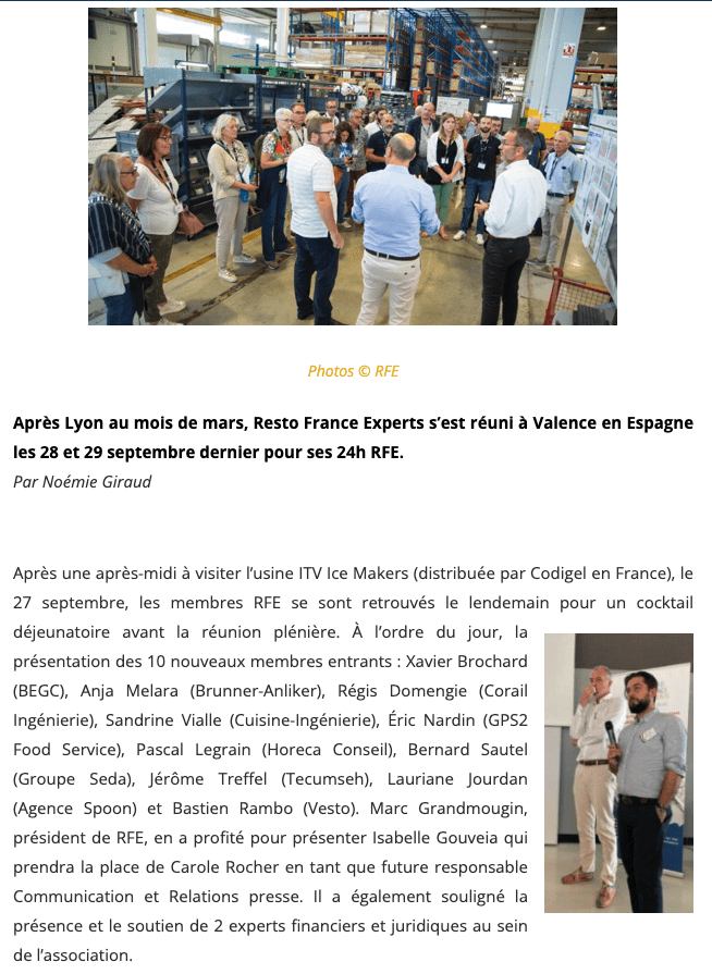 Cet article presse évoque l'arrivée d'Isabelle GOUVEIA à la communication de RFE