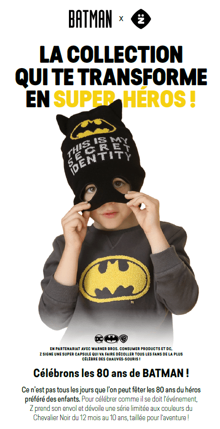 Communiqué de presse Z & Batman