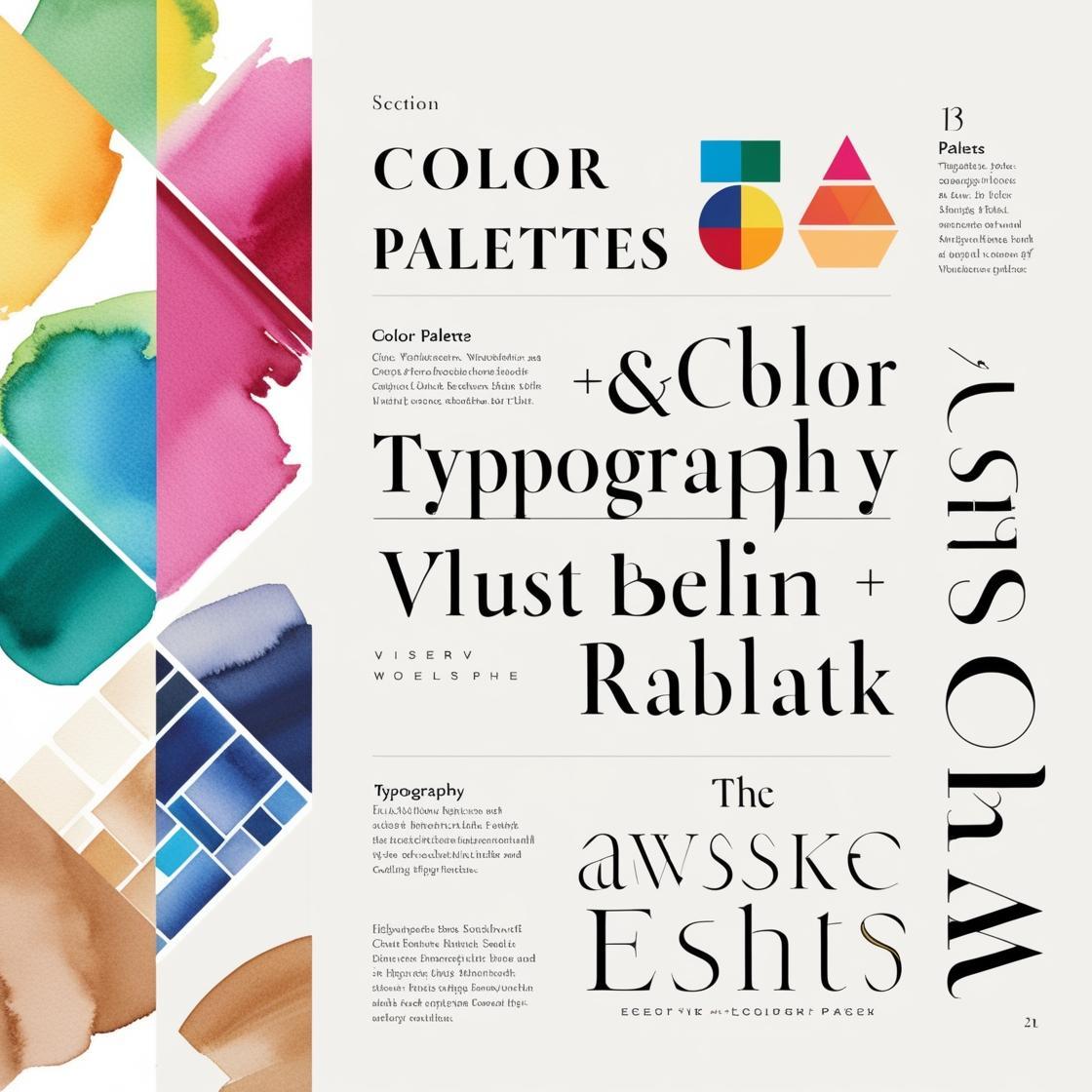 Palette de couleurs et typographie
